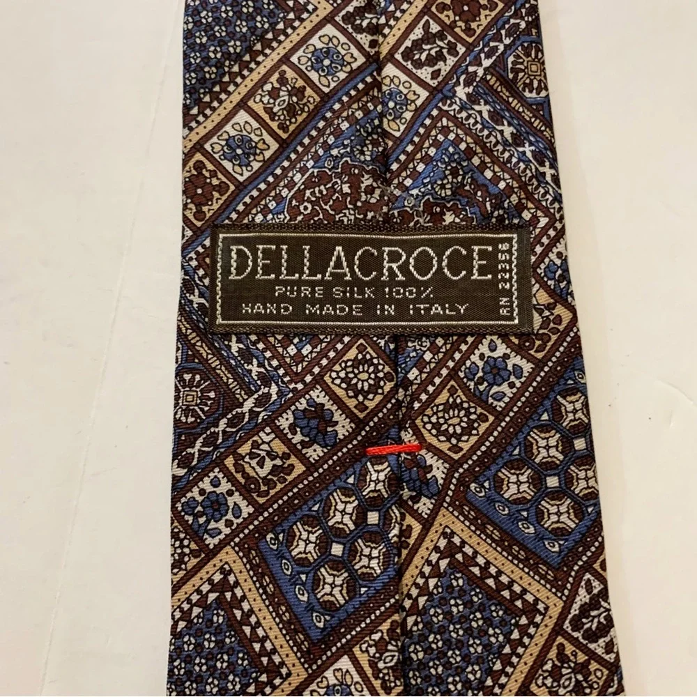 Vintage Dellacroce Silk Italian Tie